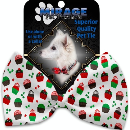 Christmas Cupcakes Pet Bow Tie