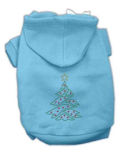 Christmas Tree Hoodie Baby Blue L