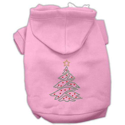 Christmas Tree Hoodie Pink L