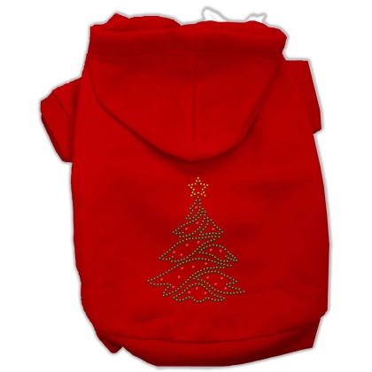 Christmas Tree Hoodie Red L