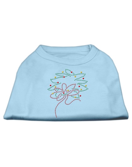 Christmas Wreath Rhinestone Shirt Baby Blue L