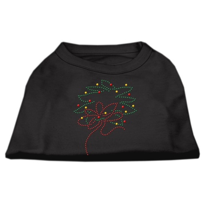 Christmas Wreath Rhinestone Shirt Black L