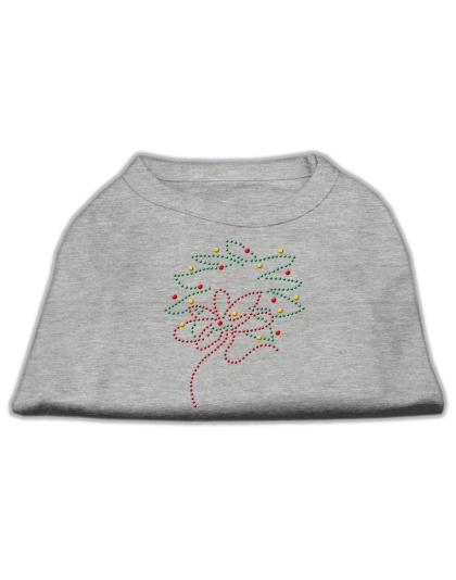 Christmas Wreath Rhinestone Shirt Grey L