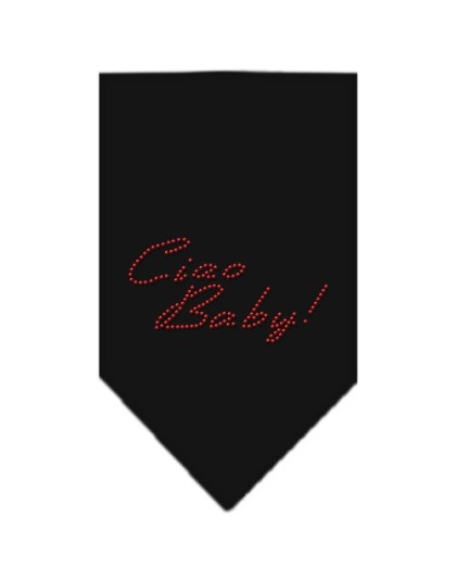 Ciao Baby Rhinestone Bandana Black Large