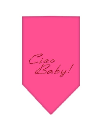 Ciao Baby Rhinestone Bandana Bright Pink Large