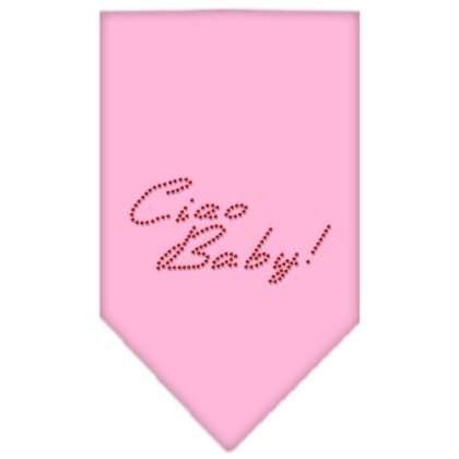 Ciao Baby Rhinestone Bandana Light Pink Large