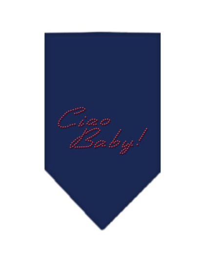 Ciao Baby Rhinestone Bandana Navy Blue large