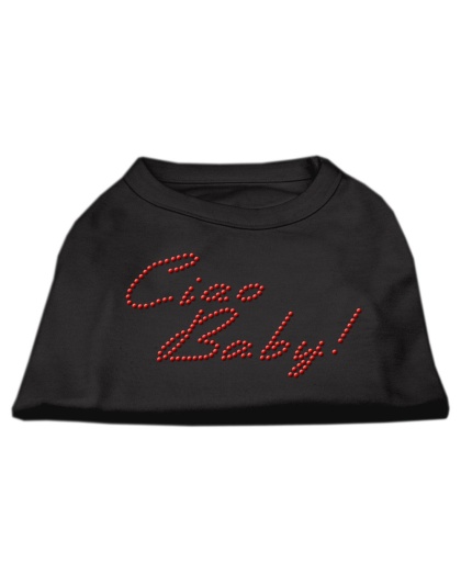 Ciao Baby Rhinestone Shirts Black L