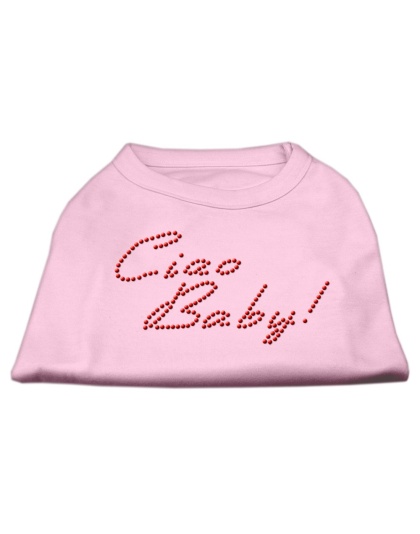 Ciao Baby Rhinestone Shirts Light Pink L