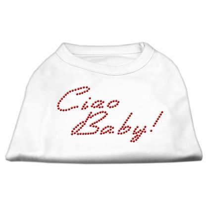 Ciao Baby Rhinestone Shirts White L