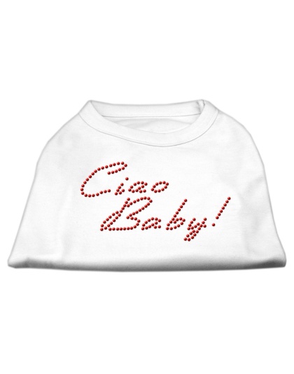 Ciao Baby Rhinestone Shirts White L