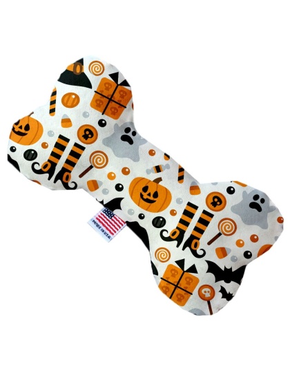 Classic Halloween 10 Inch Canvas Bone Dog Toy