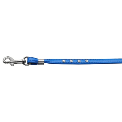 Clear Crystal Leash Blue Silver Hardware