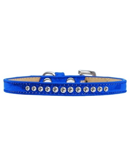 Clear Crystal Size 10 Blue Puppy Ice Cream Collar