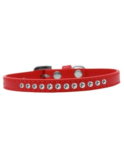 Clear Crystal Size 10 Red Puppy Collar