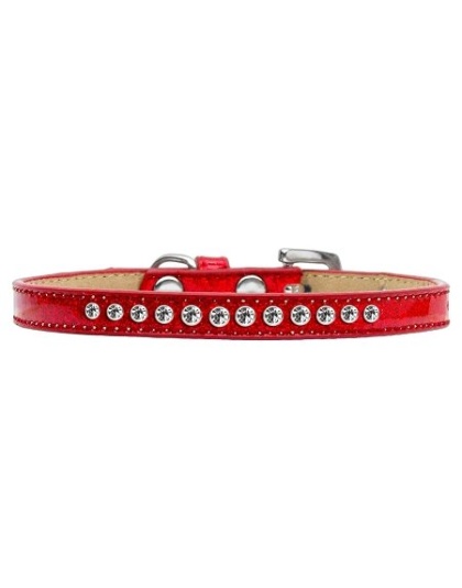 Clear Crystal Size 10 Red Puppy Ice Cream Collar