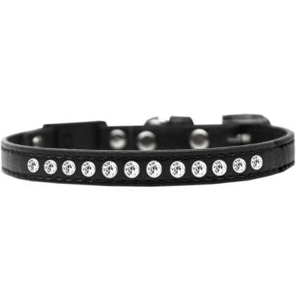 Clear Jewel Breakaway Cat Collar Black Size 10