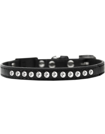 Clear Jewel Breakaway Cat Collar Black Size 10