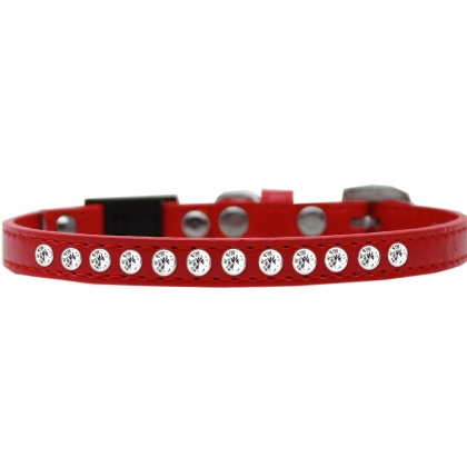 Clear Jewel Breakaway Cat Collar Red Size 10