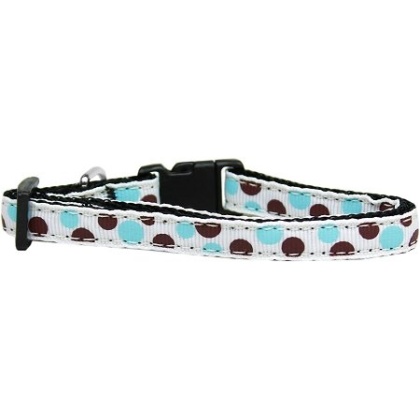 Confetti Dots Nylon Collar Baby Blue Cat Safety