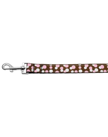 Confetti Dots Nylon Collar Chocolate 1 wide 4ft Lsh