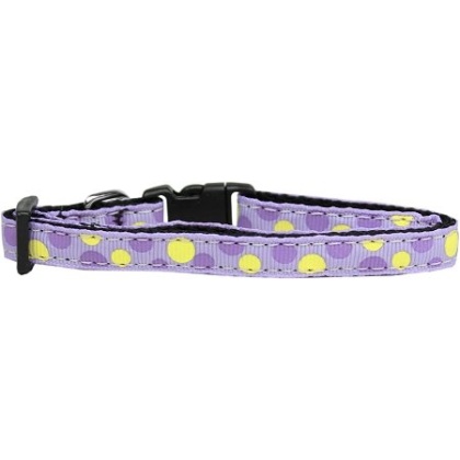 Confetti Dots Nylon Collar Lavender Cat Safety