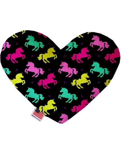 Confetti Unicorns 6 inch Canvas Heart Dog Toy