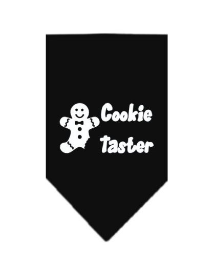 Cookie Taster Screen Print Bandana Black Large