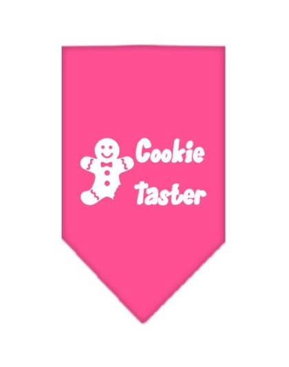 Cookie Taster Screen Print Bandana Bright Pink Large