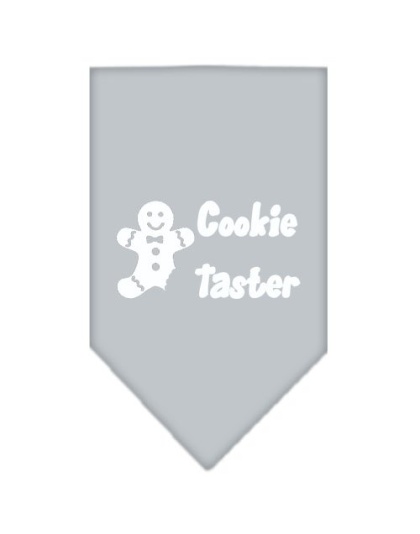 Cookie Taster Screen Print Bandana Grey Large