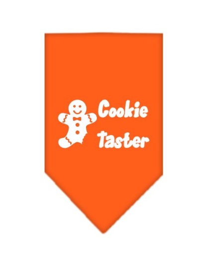 Cookie Taster Screen Print Bandana Orange Large