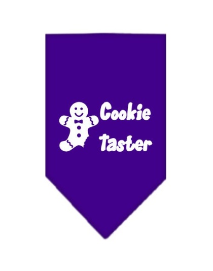 Cookie Taster Screen Print Bandana Purple Large