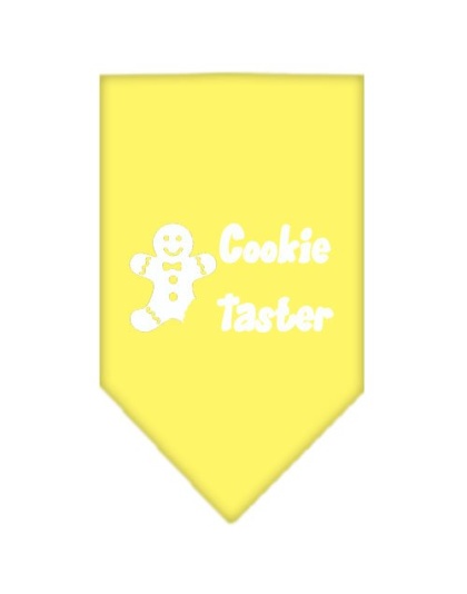 Cookie Taster Screen Print Bandana Yellow Large