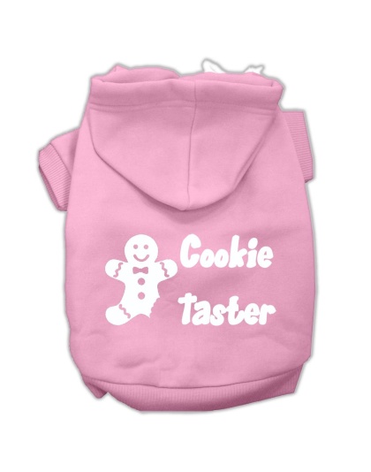Cookie Taster Screen Print Pet Hoodies Light Pink Size Lg