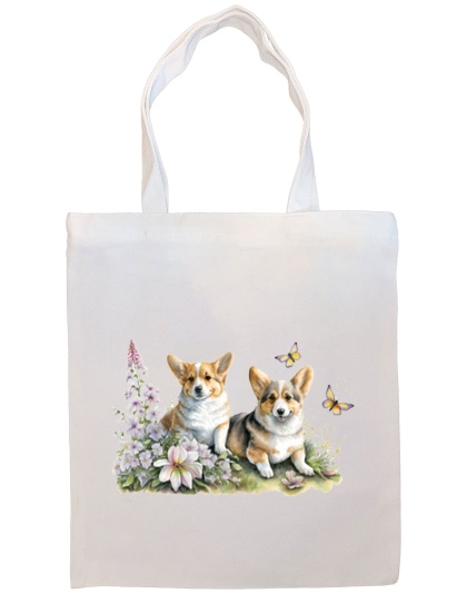 Corgi Canvas Tote Bag Style3