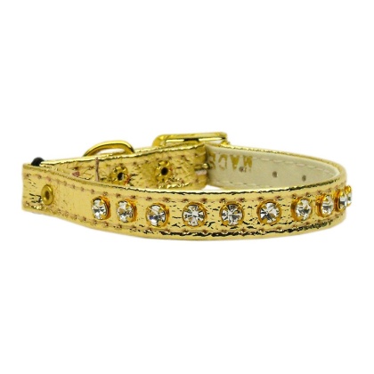 Crystal Cat Safety w/ Band Collar Gold 10