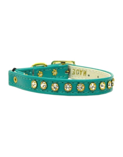 Crystal Cat Safety w/ Band Collar Turquoise 10