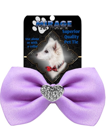 Crystal Heart Widget Pet Bowtie Lavender