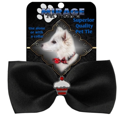 Cupcake Widget Pet Bowtie Black