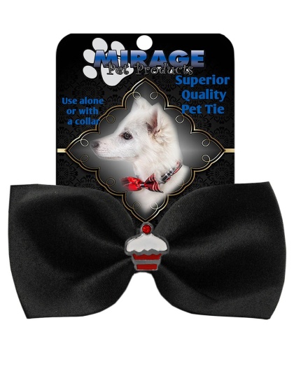 Cupcake Widget Pet Bowtie Black