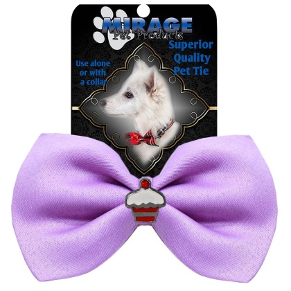 Cupcake Widget Pet Bowtie Lavender