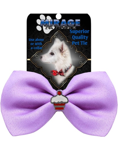 Cupcake Widget Pet Bowtie Lavender