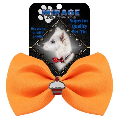 Cupcake Widget Pet Bowtie Orange