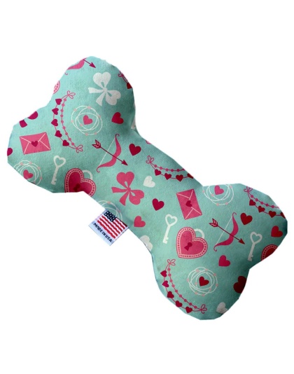 Cupid's Love 10 inch Canvas Bone Dog Toy