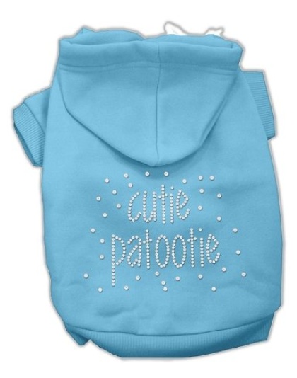 Cutie Patootie Rhinestone Hoodies Baby Blue L