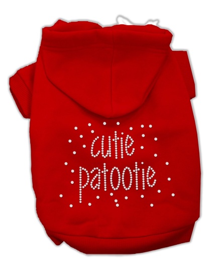 Cutie Patootie Rhinestone Hoodies Red L