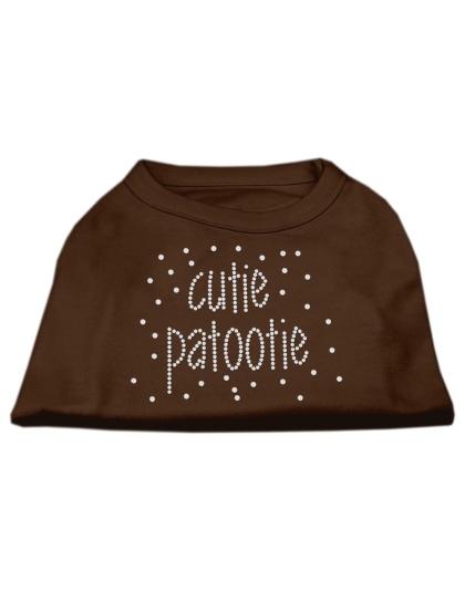 Cutie Patootie Rhinestone Shirts Brown Lg