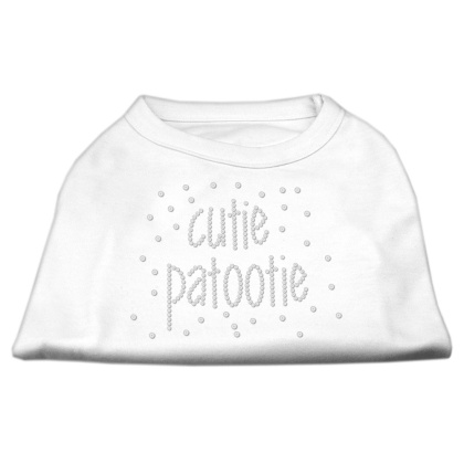 Cutie Patootie Rhinestone Shirts White LG