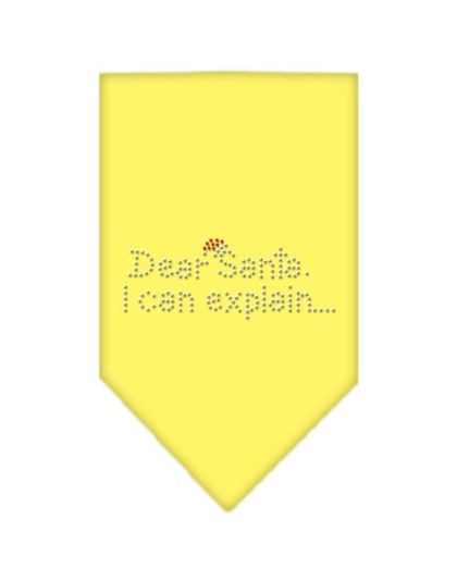 Dear Santa Rhinestone Bandana Yellow Large