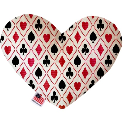 Deck of Cards 6 Inch Canvas Heart Dog Toy